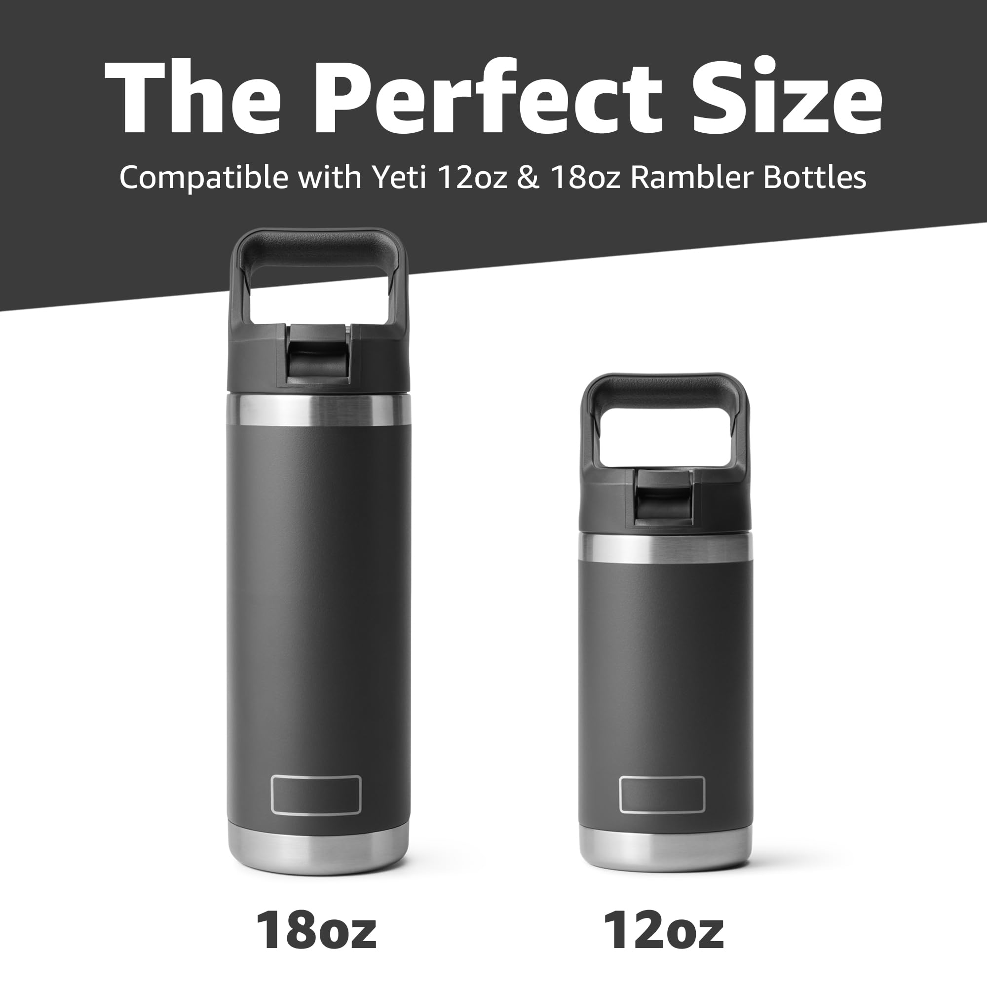 Jmoe USA Silicone Boot for Yeti Rambler Jr 12oz and 18oz Bottle | 2mm Sleeve | Anti-Slip Boot | Protector for the Bottom of your Bottle | Protects Against Damage | BPA Free Silicone (Black)