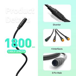 MUSELK Electric Bike 1T4/1T5 Waterproof Cable Controller Light Ebrake Throttle Display E-Bike Cable Conversion Accessories