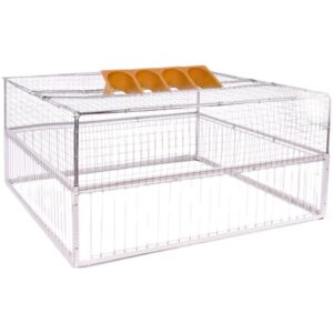 Andowns Big Foldable Galvanised Pigeon Dove Bird Trap Cage Feral Pigeon Humane Way with The one-Way Entrance Trapping Pigeons Doves in Cages 1 (40x30x26cm / 17x13x10inch 4 Entrances)