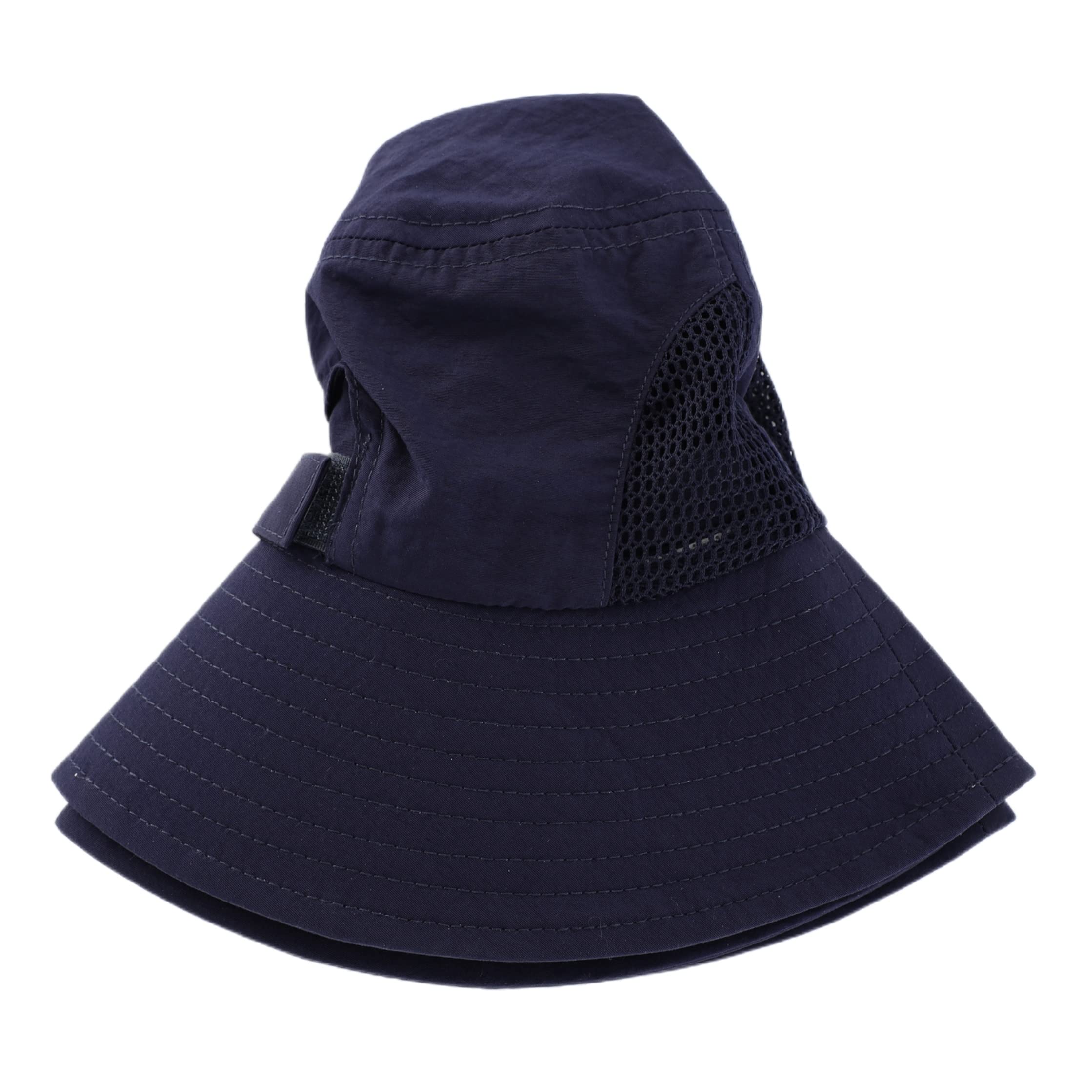 Connectyle Womens Foldable Floppy Wide Brim Beach Sun Hat UV Protection Fishing Hiking Hat Navy Blue