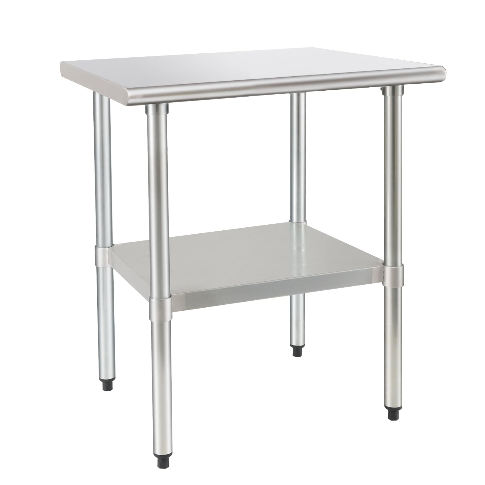 HARDURA Stainless Steel Table 24X36 Inches with Undershelf and Galvanized Legs NSF Heavy Duty Commercial Prep Work Table for Restaurant Kitchen Home and Hotel