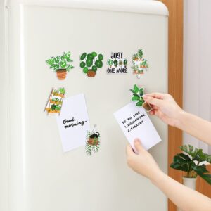 Huray Rayho Plant Fridge Magnets Cute Monstera Leaf House Refrigerator Magnets Decal Just One More Plant Signs Housewarming Gift for Plant Lover Home Kitchen Decor Office Locker Whiteboard Stickers