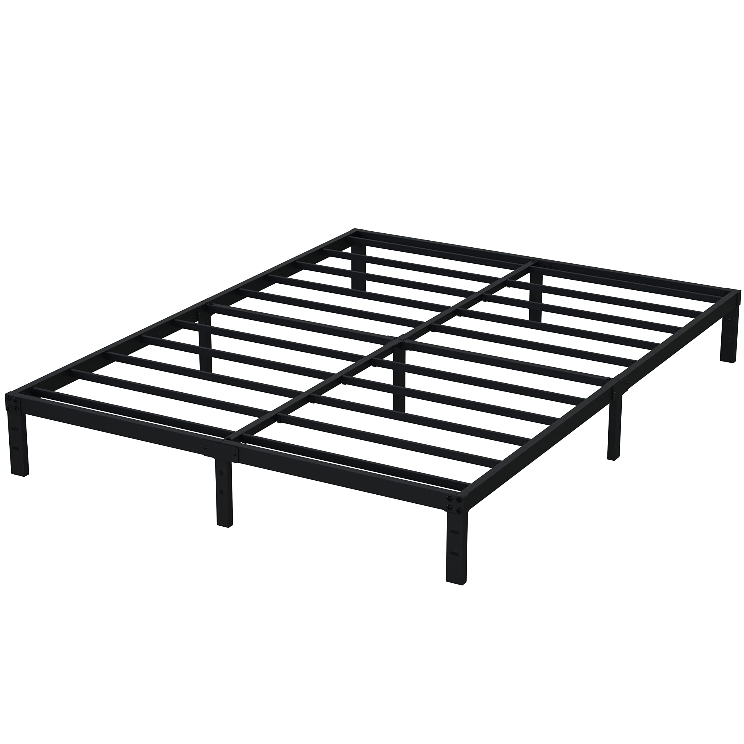 EMODA 10 Inch Full Size Bed Frame Heavy Duty Metal Platform No Box Spring Needed, Easy Assembly Noise Free, Black