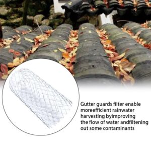 1/4pcs Roof Gutter Guard Filter,Guard Filters Debris Drain Net Cover Stops Blockage Strainer for Preventing Blockage Leaves(4pcs)