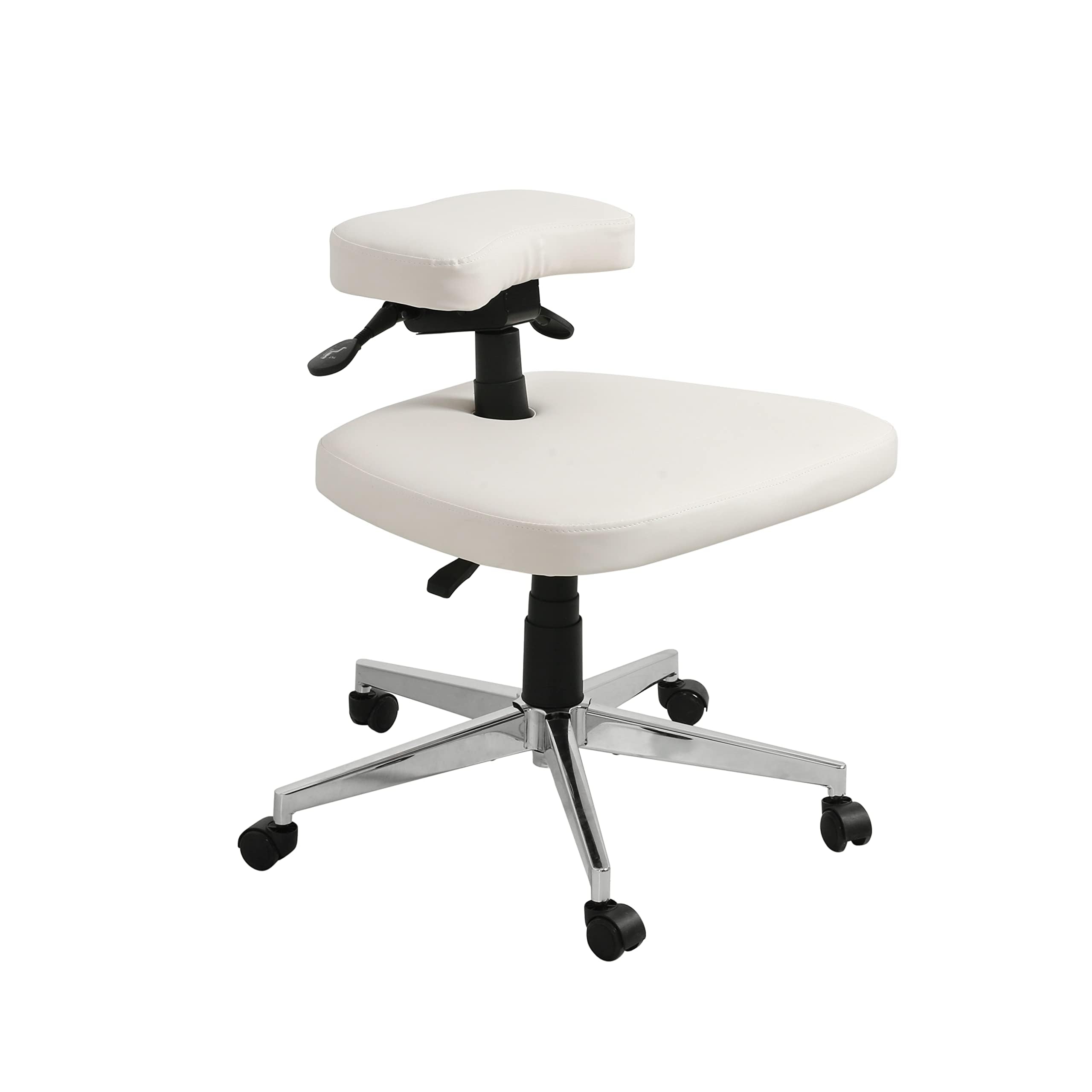 Cross Legged Chair with Adjustable Tilt Angle, Height-Adjustable Kneeling Chair for Office and Home, Ergonomic Office Chair, Criss Cross Chair (white)