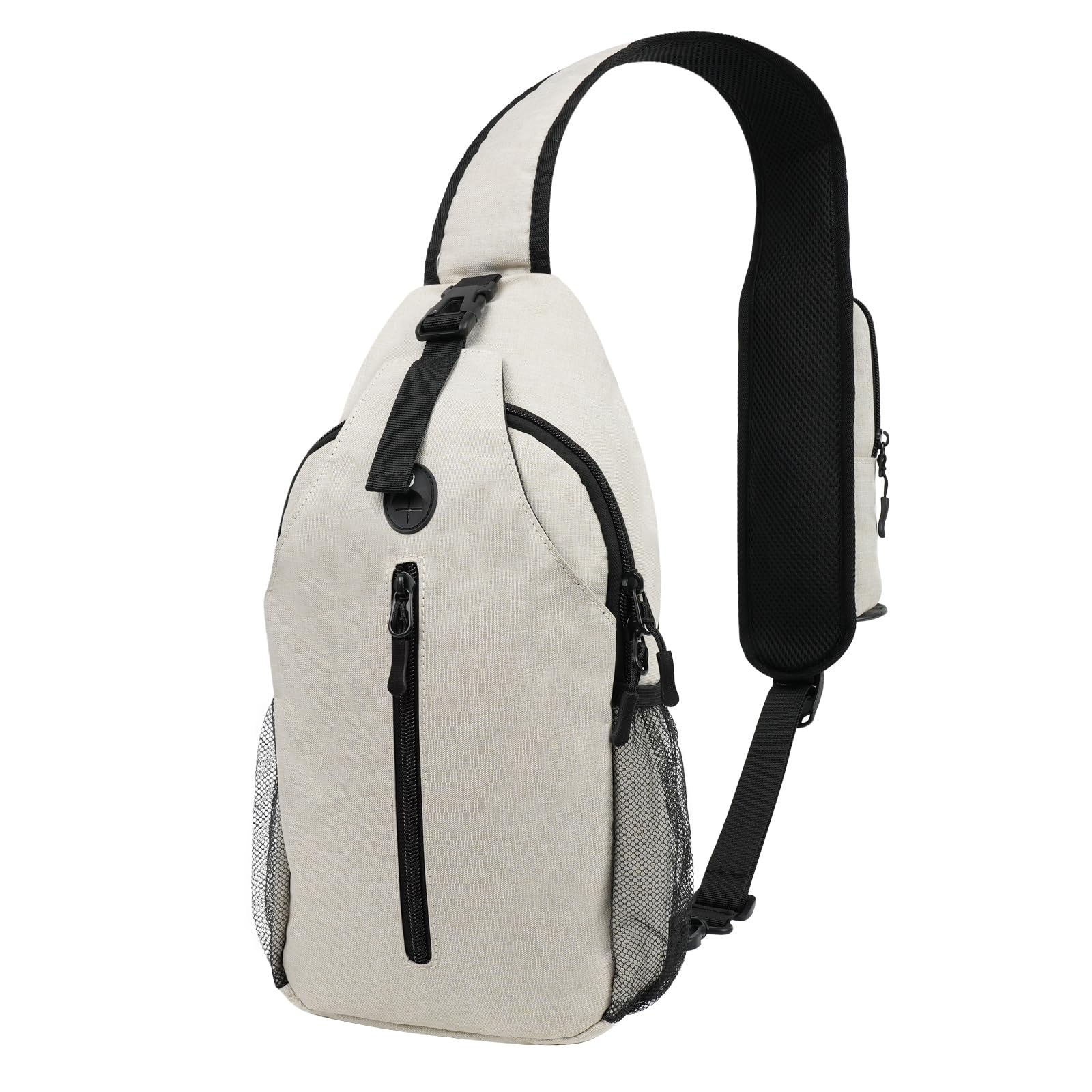 angel wish Sling-Bag Crossbody-Bag Women-Men Backpack-Daypack - Hiking Chest Travel with Water Bottle Pocket Portable Hiking Daypacks For Women Ivory White