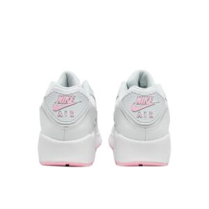 Nike Big Kid's Air Max 90 LTR White/Pink Foam-White White (CD6864 121) - 5