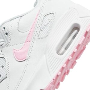 Nike Big Kid's Air Max 90 LTR White/Pink Foam-White White (CD6864 121) - 5