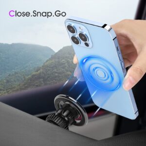 JQKZH Phone Holder for Car, Magnetic car Mounted iPhone Holder, Easy Installation, Strong Magnets & Stable Hook，Hands-Free Phone Holder, Compatible Mount car Accessories Fit for All Smartphones