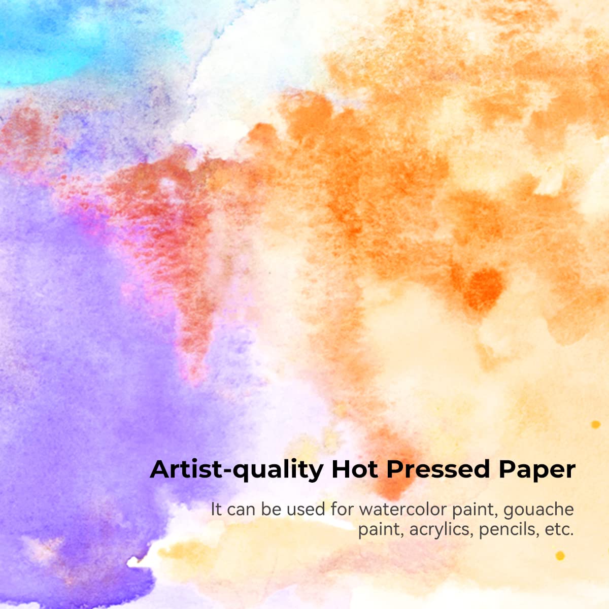 Paul Rubens Artist Quality Watercolor Paper, Painting Paper Acid-Free Hot Pressed 7.87'' x 5.43'', 100% Cotton 300gsm 20 Sheets, Art Supplies Watercolor Drawing for Beginners, Artists