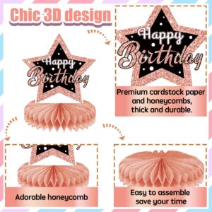 9Pcs 30th Birthday Decorations Honeycomb Centerpieces for Women, Rose Gold Pink Happy 30th Birthday Centerpieces Tables Toppers Party Decorations Supplies,Vintage 1994 Aged Birthday Table Sign Decor