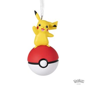 Hallmark Pokémon Pikachu on Poké Ball Christmas Ornament