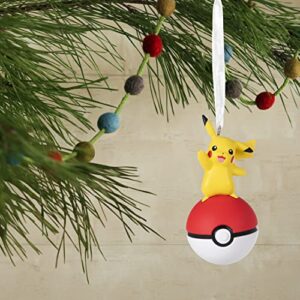 Hallmark Pokémon Pikachu on Poké Ball Christmas Ornament