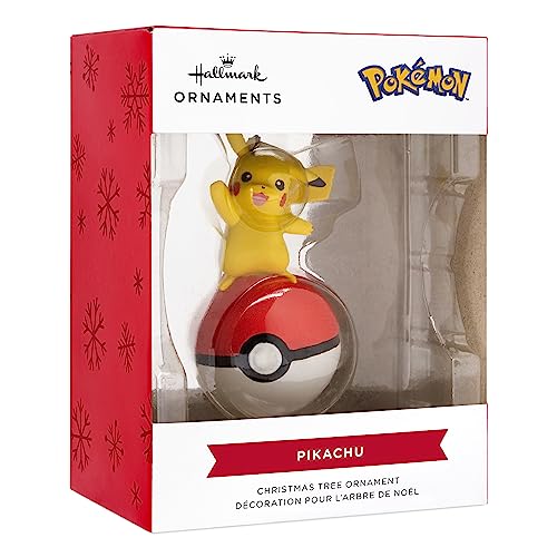 Hallmark Pokémon Pikachu on Poké Ball Christmas Ornament