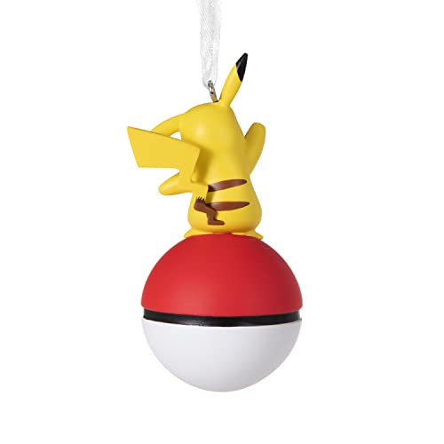 Hallmark Pokémon Pikachu on Poké Ball Christmas Ornament