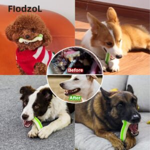 FiodzoL 2Pcs Dog Chew Toys for Aggressive Chewers Beef Flavor and Real Bones Dog Teething Chew Toys Bones for Large/Medium/Small Puppies Breeds