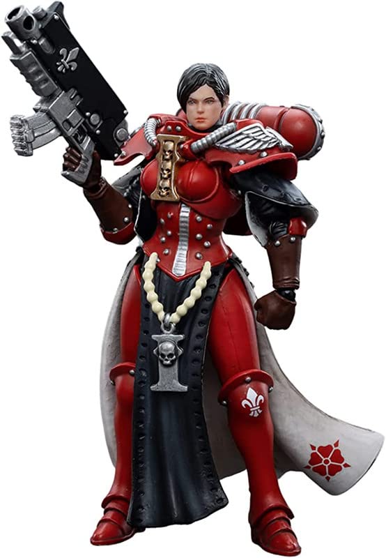 JOYTOY New 1/18 Warhammer 40,000 Action Figure Adepta Sororitas Battle Sisters Order of The Bloody Rose Sister Ignacia Collection Model Birthday Gifts