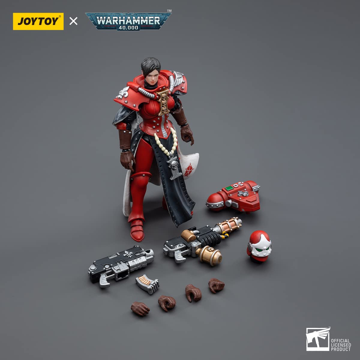 JOYTOY New 1/18 Warhammer 40,000 Action Figure Adepta Sororitas Battle Sisters Order of The Bloody Rose Sister Ignacia Collection Model Birthday Gifts