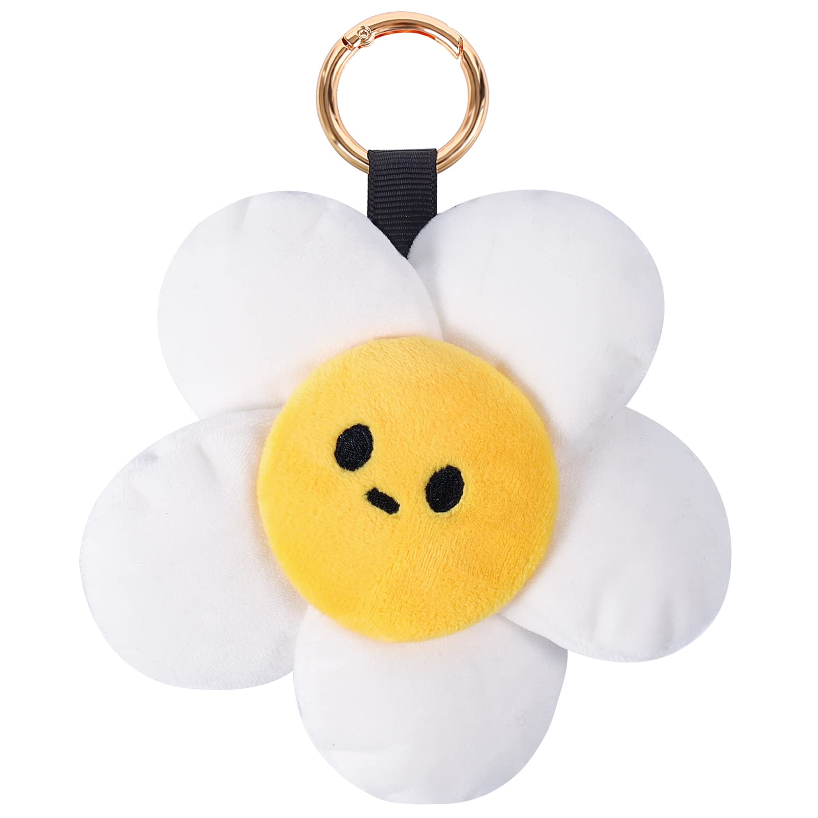 PLwelth Sunflower Keychains for Women Small Sunflower Plush Keychain Accessories for Car Keys Soft Kawaii Pendant Keychain Charms for Backpacks Cute Keyring for Boys Girls Gifts