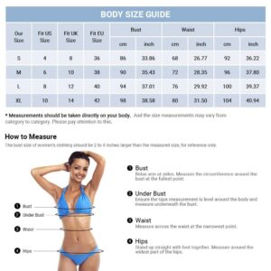 ZAFUL Women's Textured Underwire Bikini Set V Notch High Cut Swimwear Tie Side Ribbed Sexy Swimsuits