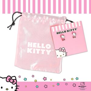 Sanrio Hello Kitty Girls Front Back Stud Earrings - Enamel Hello Kitty Earrings Officially Licensed