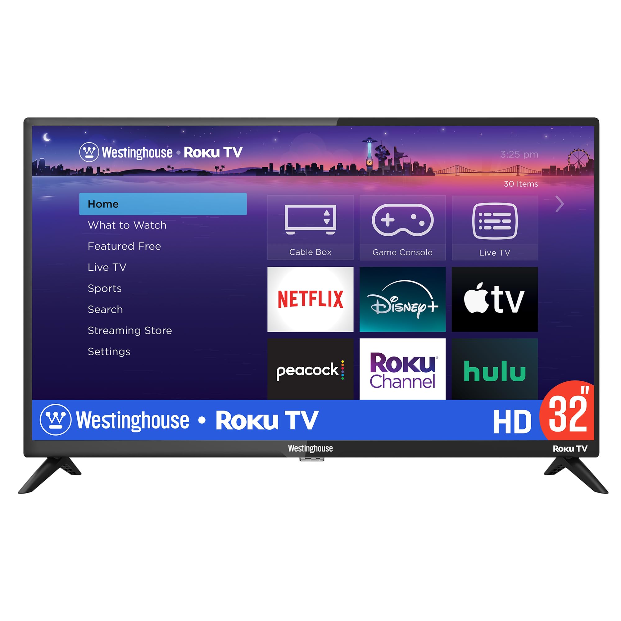 Westinghouse Roku TV - 32 Inch Smart TV, 720P LED HD TV with Wi-Fi Connectivity and Mobile App, Flat Screen TV Compatible with Apple Home Kit, Alexa and Google Assistant