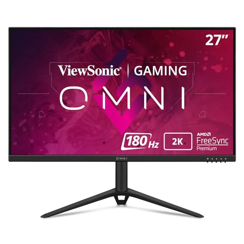 ViewSonic VX2728J-2K 27 Inch Gaming Monitor 1440p 180hz 0.5ms IPS w/FreeSync Premium, Advanced Ergonomics, HDMI, and DisplayPort