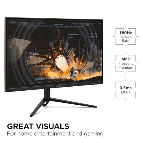 ViewSonic VX2728J-2K 27 Inch Gaming Monitor 1440p 180hz 0.5ms IPS w/FreeSync Premium, Advanced Ergonomics, HDMI, and DisplayPort