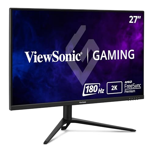 ViewSonic VX2728J-2K 27 Inch Gaming Monitor 1440p 180hz 0.5ms IPS w/FreeSync Premium, Advanced Ergonomics, HDMI, and DisplayPort