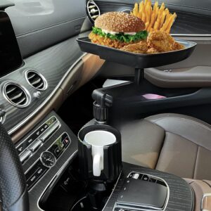 Multifunctional Car Cup Holder Tray For Car Food Tray For Eating Cupholder Extender Holder For Car Expandable Cup Holder For Car Extra Cup Holder Eating Tray Adjustable Table Expander Swivel