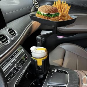 Multifunctional Car Cup Holder Tray For Car Food Tray For Eating Cupholder Extender Holder For Car Expandable Cup Holder For Car Extra Cup Holder Eating Tray Adjustable Table Expander Swivel