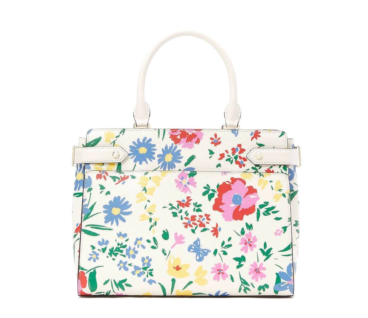 Kate Spade New York womens Kate Spade Staci Medium Top Zip Satchel Crossbody Garden Bouquet - Cream Multi