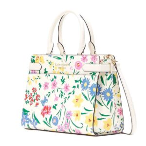 Kate Spade New York womens Kate Spade Staci Medium Top Zip Satchel Crossbody Garden Bouquet - Cream Multi