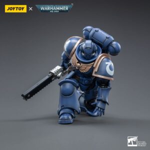 JoyToy 1/18 Warhammer 40,000 Action Figure Ultramarines Intercessor Collection Model, 5.3 Inch (JT3310-v2)