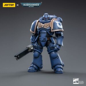 JoyToy 1/18 Warhammer 40,000 Action Figure Ultramarines Intercessor Collection Model, 5.3 Inch (JT3310-v2)