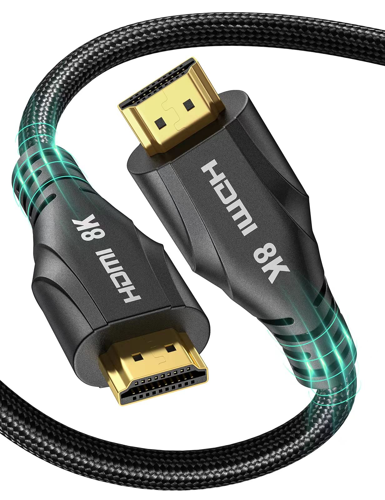 Cratree HDMI Cables 20FT Long - 8K HDMI 2.1 48Gbps Ultra High Speed HDMI Braided Cord,8K 60Hz 4K120Hz,HDCP 2.2&2.3, Compatible with TV/PS4 /PS5/Xbox Series X