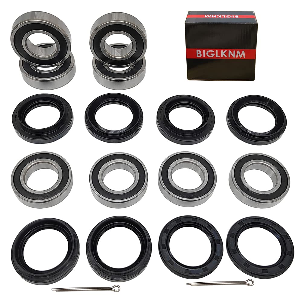 BIGLKNM Yamaha Rhino 450 Front and Rear Wheel Bearing Seals Kit for YXR450F 2006-2009 Rhino 660 YXR660F 2004-2007 Rhino 700 YXR700F 2008-2013