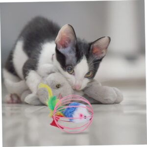 Hohopeti Soft Toys 4pcs Cat Toy Wand Cat Toy Indoor Cat Toys Plush Cat Toys Cat Rat Toy Cats Toys Mice Rattle Cat Toys Plush Rat Toy Cats Teaser Toy Kitten Funny Playing Toy Fake Chew Cat Mice Toys