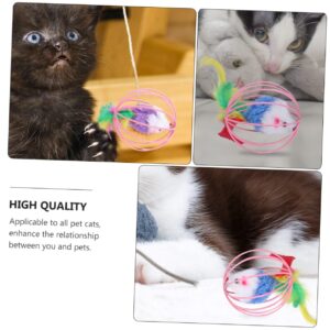 Hohopeti Soft Toys 4pcs Cat Toy Wand Cat Toy Indoor Cat Toys Plush Cat Toys Cat Rat Toy Cats Toys Mice Rattle Cat Toys Plush Rat Toy Cats Teaser Toy Kitten Funny Playing Toy Fake Chew Cat Mice Toys