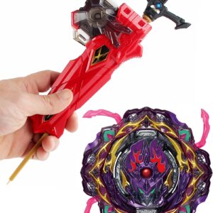 Desamvap Bey Battling Tops Burst B-206 Barricade Lucifer Illegal Bearing Mobius-10 with Sword Launcher Battle Game Set Right Spin DB Dynamite Layer System, Toys Gifts for Kids Children Boys