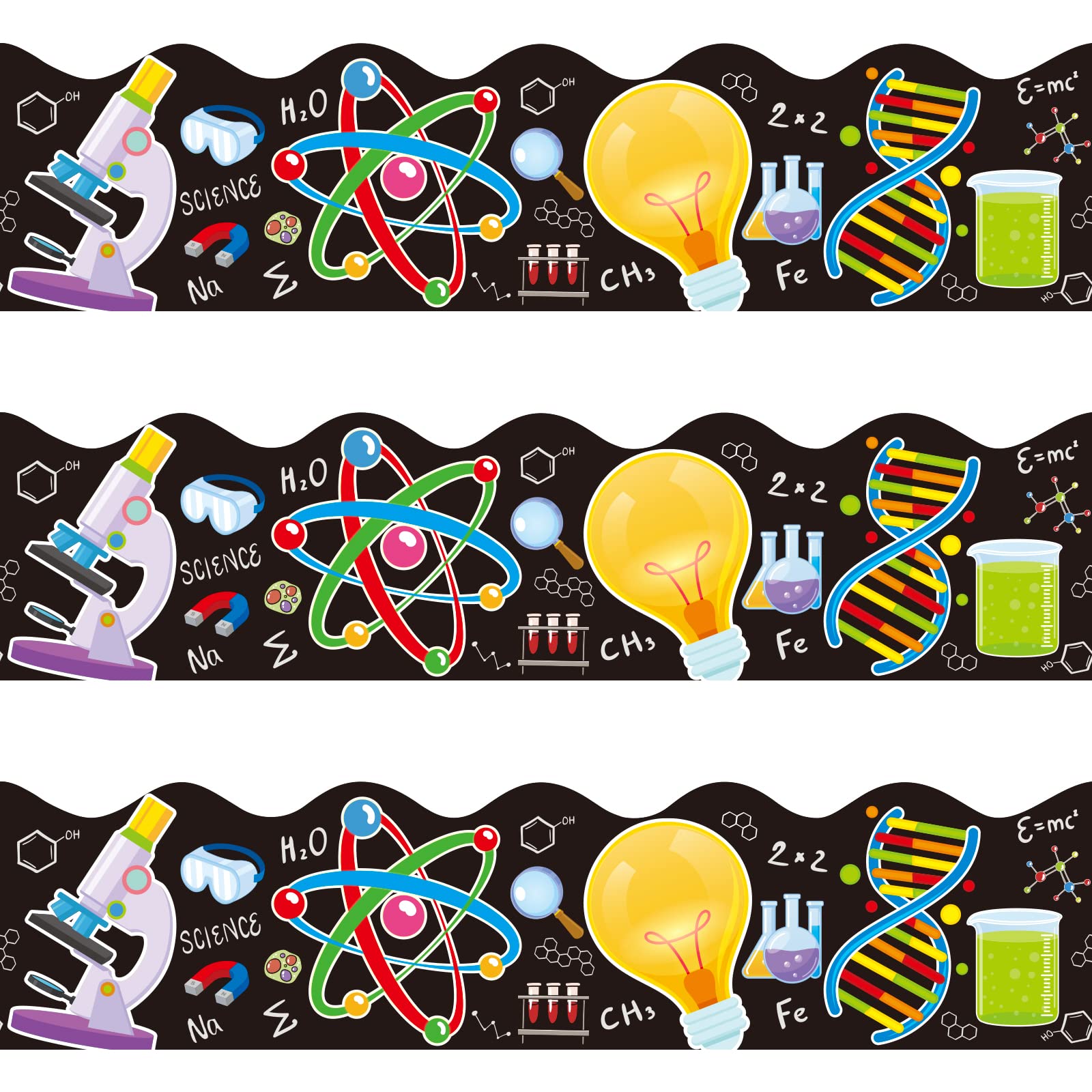 72 Feet Science Bulletin Board Borders Science Lab Border for Classroom Décor Back to School Office Party Decorations