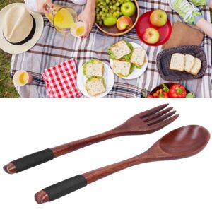 Reusable Wooden Travel Cutlery Set Japanese Style Lunch Utensil Set, Wooden Spoon Fork Soup Teaspoon Kitchen Cooking Utensil Tools