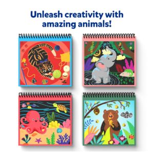 Skillmatics Magical Scratch Art Book for Kids - Animals, Craft Kits & Supplies, DIY Activity & Stickers, Gifts for Toddlers, Girls & Boys Ages 3, 4, 5, 6, 7, 8, Travel Toys