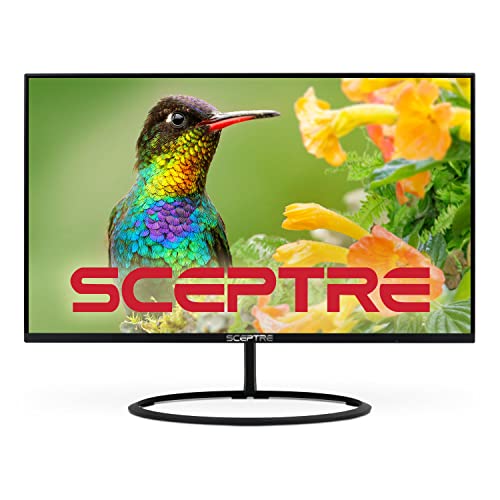 Sceptre 32-inch IPS QHD Monitor 2560 x 1440 119% sRGB Edge-less up to 75Hz DisplayPort HDMI x2, Build-in Speakers Machine Black 2023 (E325W-QPS)