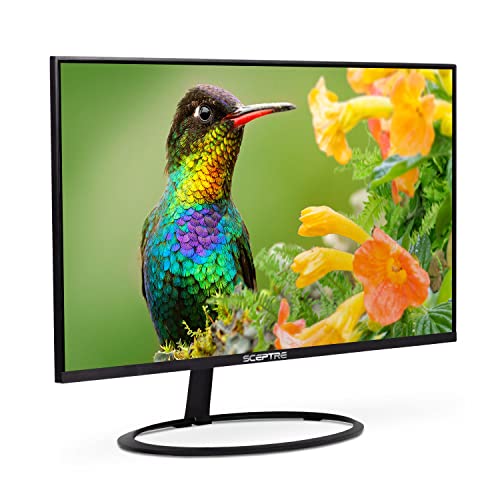 Sceptre 32-inch IPS QHD Monitor 2560 x 1440 119% sRGB Edge-less up to 75Hz DisplayPort HDMI x2, Build-in Speakers Machine Black 2023 (E325W-QPS)