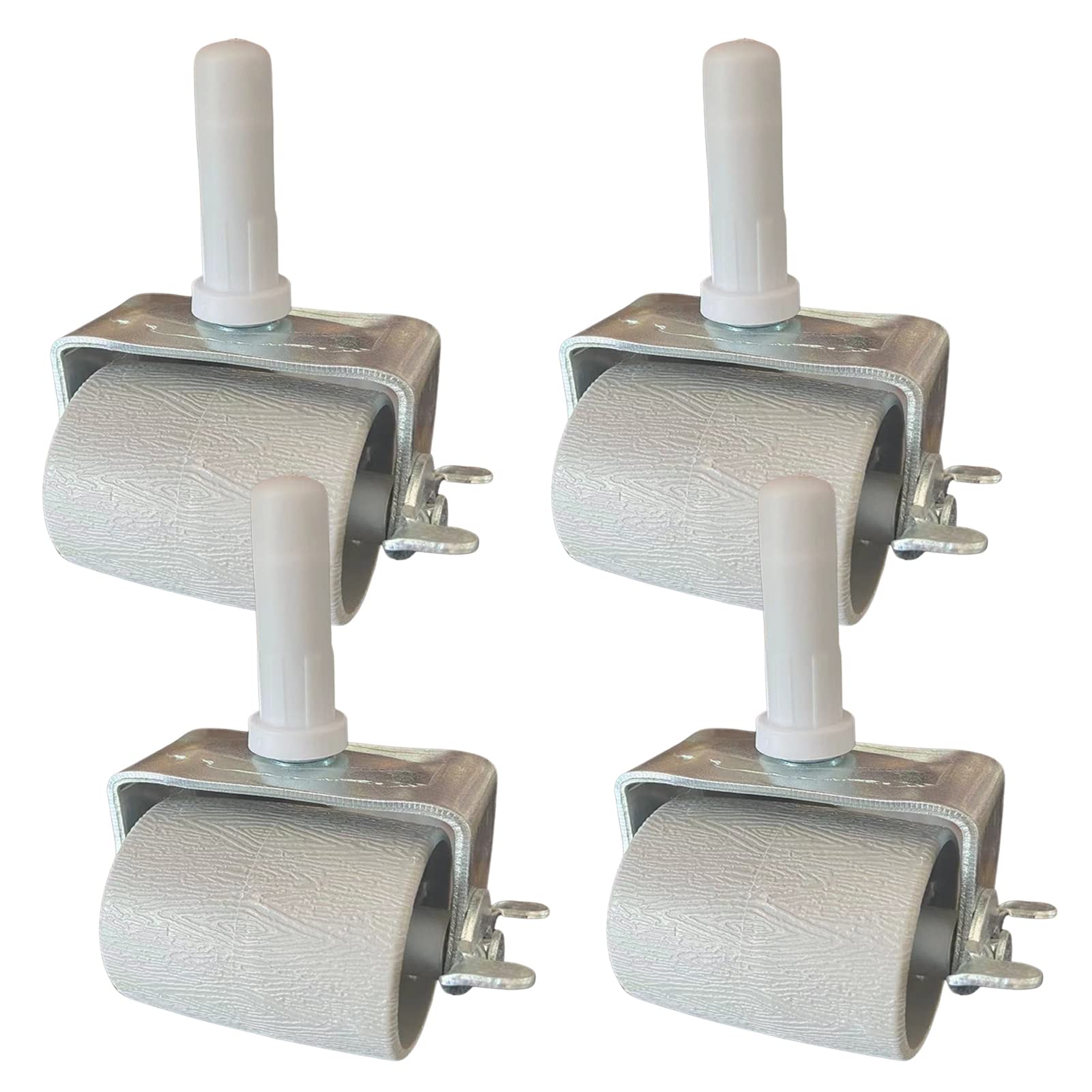 4PCS Locking Heavy Duty Roller Casters Wheels for Metal Bed Frame (Twin Full Queen King Cal-King)