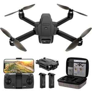 brushless motor drone with 2 cameras for adults 5ghz wifi fpv drones, rc quadcopters with wind resistance class 4, optical flow, 2 batteries 30 minutes for beginners