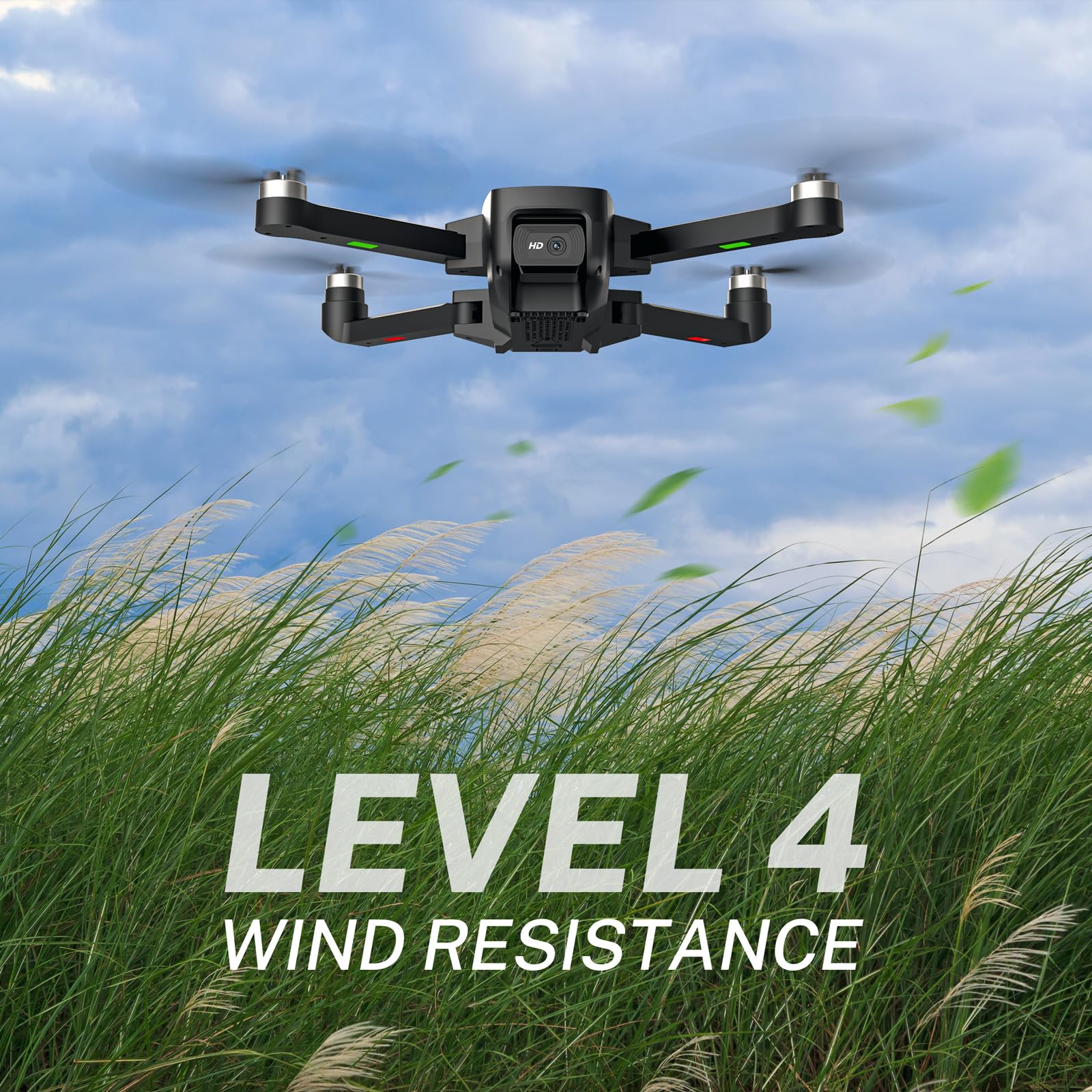 Brushless Motor Drone with 2 Cameras for Adults 5GHz WIFI FPV Drones, RC Quadcopters with Wind Resistance Class 4, Optical Flow, 2 Batteries 30 Minutes for Beginners