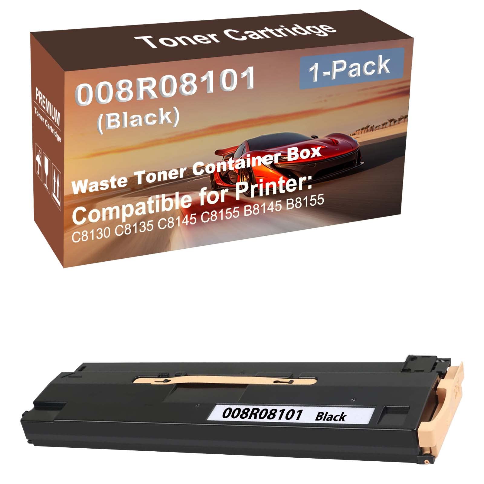 1-Pack Compatible High Capacity 008R08101 Waste Toner Container Box use for C8130 C8135 C8145 C8155 B8145 B8155 Printer (Black)