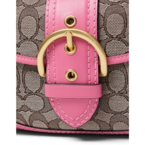 COACH Signature Jacquard Soho Bag- Purse for Women - Textile Construction - Detachable Carry Handle Petunia One Size One Size